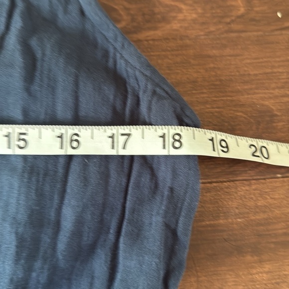 Pact Dress Womens sz M Blue Sleeveless Button Front Mini Organic Cotton Gauze - Picture 7 of 9